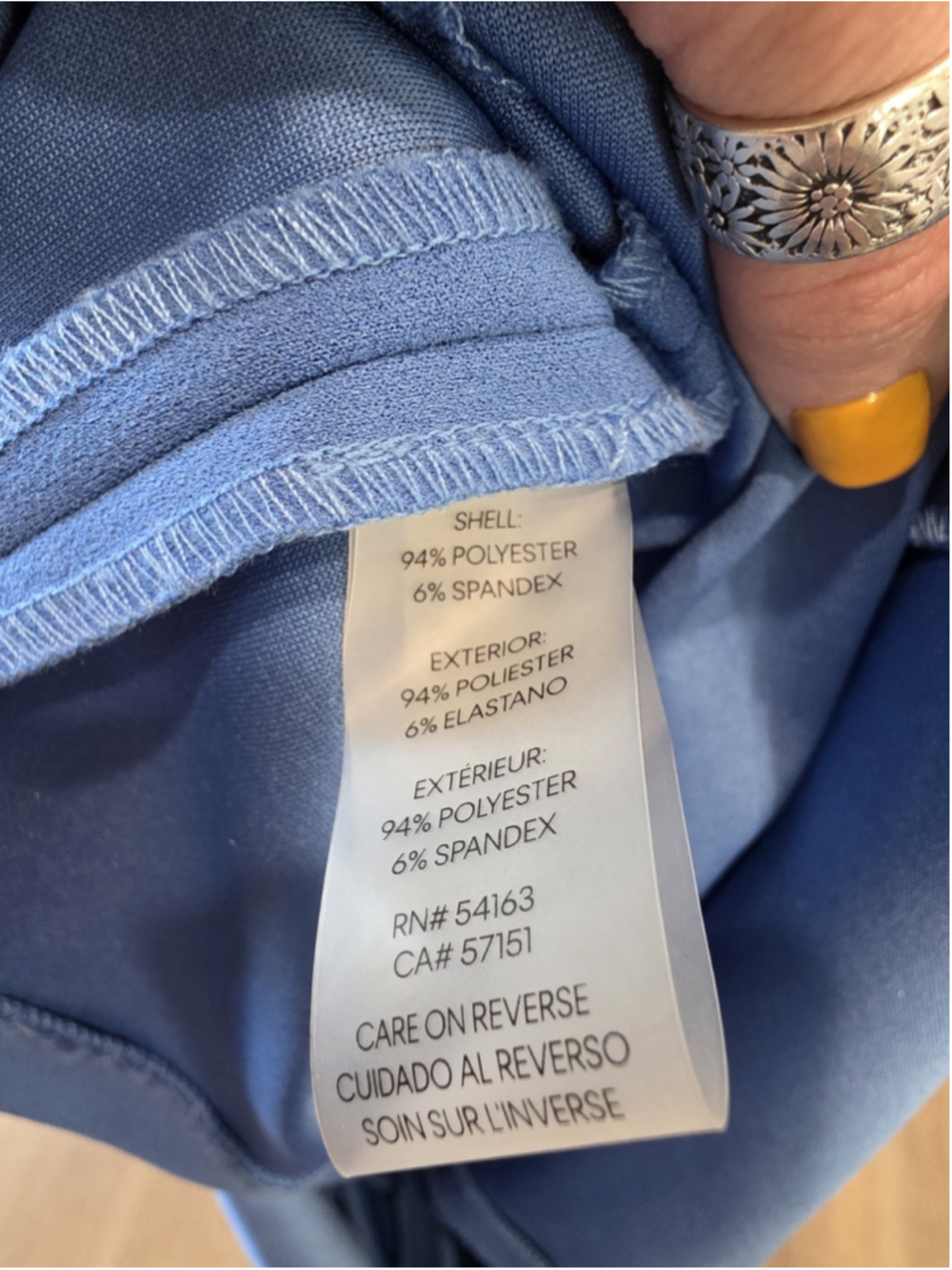 Karl Lagerfeld Womens Short Ruched Sleeve Jewel Blue Neck Sheath Dress Size 12 - Picture 12 of 12
